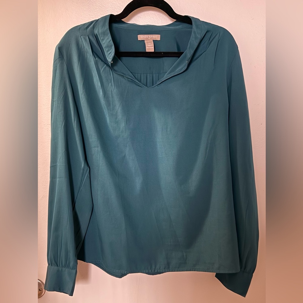 Ann Taylor Teal Blouse XL